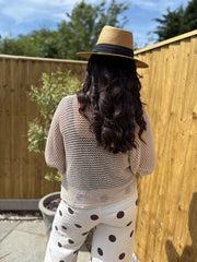 Stone Gathered Loose Knit Paige