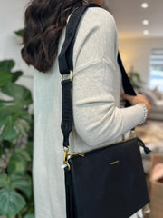 Black Multi Compartment Crossbody Bag