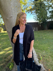 Black Cosy Edge To Edge Cardi Mabel
