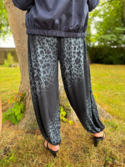 Black Ombre Leopard Hareem Trousers