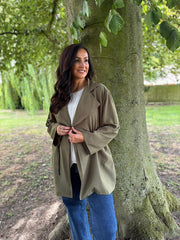 Khaki Tie Waist Jacket Charlotte