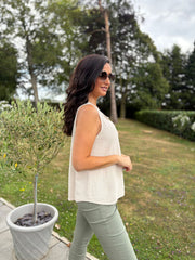 Stone Flower Detail Vest Top Nina