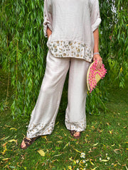 Light Pink Leopard Trim Co-Ord Theodora