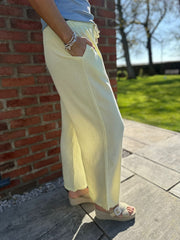 Lemon Bubble Cotton Trousers