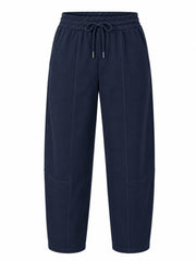 Navy Barrel Leg Jogger