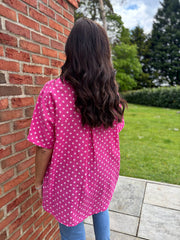 Lipstick Polka Dot Top Everly