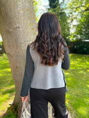 Grey Tie Detail Knitted Tank Lola