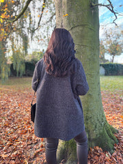 Charcoal Brushed Wool Coat Bridget