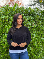 Black Chenille Sweatshirt Skye