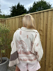Tan Coastal Print Shirt Elsa