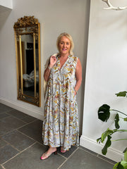 Multicolour Chevron Sleeveless Tiered Dress Mariah