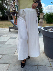 Stone Wide Leg Pull on Silvia Trousers