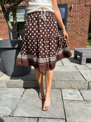 Chocolate Polka Dot Skirt Bailey