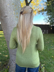 Olive Soft Roll Neck Top Kimmy