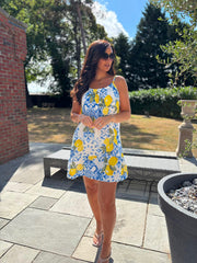 White Mediterranean Bubble Cotton Dress Jill