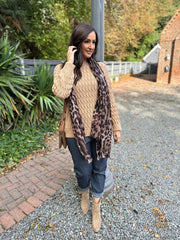 Camel Cable Knit Jumper Emilia