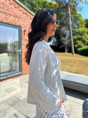 Stone Button Front Jacket Helen