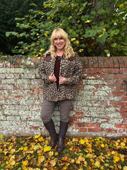 Leopard Boucle Mix Texture Coat Rayan