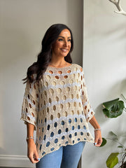 Stone Premium Multi Hole Stripe Knit Chloe