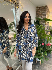 Blue Brushed Animal Tunic Gloria