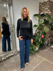Black Roll Neck Top Julia