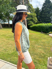 Khaki Ombre Leopard Top Tiana