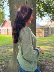 Sage Cosy Knit Cardi Sofia