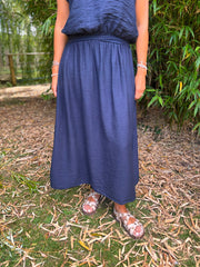 Navy Top & Skirt Set Daniella