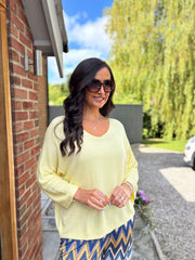Lemon Soft Fine Knit Doreen