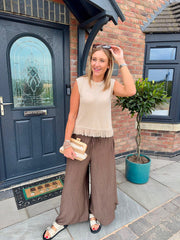 Stone Fray Bottom Knitted Vest Grace
