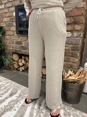 Stone Textured Rib Drawstring Trousers Mia