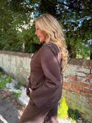 Chocolate Blazer Co-Ord Set Carly