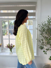 Lemon Textured Bardot Top Maiya