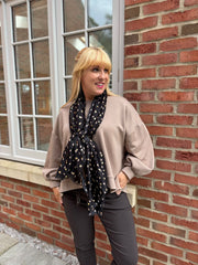 Black Mini Love Heart Scarf