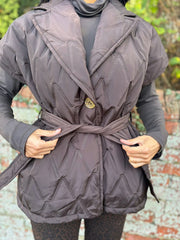 Chocolate Quilted Gilet Hollie