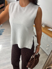 Stone Tie Detail Knitted Tank Lola