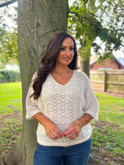 Stone Soft Chevron Knit Ensley