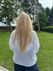 White Pocket Loose Knit Bexley