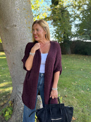 Wine Cosy Edge To Edge Cardi Mabel