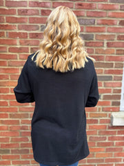 Black Speckle Knit Top Danielle