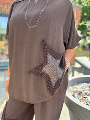 Chocolate Sequin Star Co-Ord Taryn
