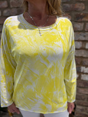 Yellow Tie-Dye Long Sleeve Top Alexis