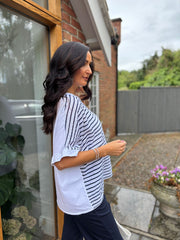White Striped Top Justine