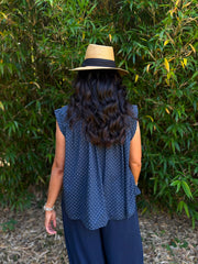 Navy Polka Dot Top Ashley