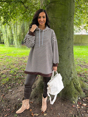 Chocolate Striped Hoodie Eleanor