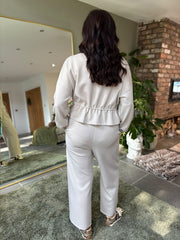 Stone Drawstring Co-Ord Skylar