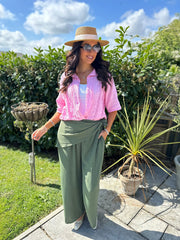 Pink Lace Detail Blouse Hattie