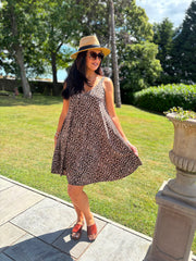 Animal Print Sleeveless Dress Cleo