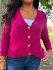 Lipstick Cosy Knit Cardi Sofia
