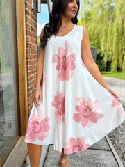 Pink Floral Print Dress Yvonne